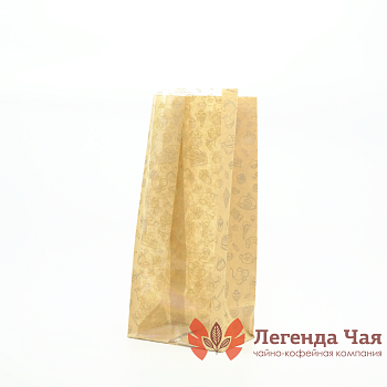 Пакет 2-х слойный 600 гр. Кондитер Крафт с рисунком С окном