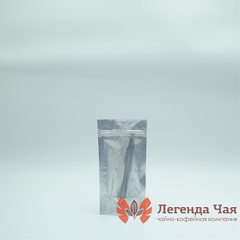 Пакет дой-пак 100 гр. Прозрачная сторона Серебро С окном Б/К В190*Ш100*Г40