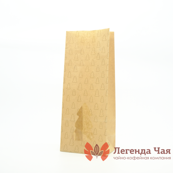 Пакет 450 гр. с окном Елка