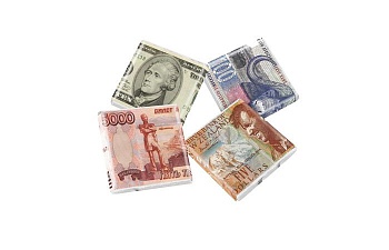 Шоколад в плитке Молочный шоколад Валюты мира Серебро 5 гр. 250 шт./уп. РСШ