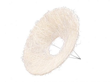 Каркас для букета 25 см, конус, сизаль (гладкий) белый РЧК