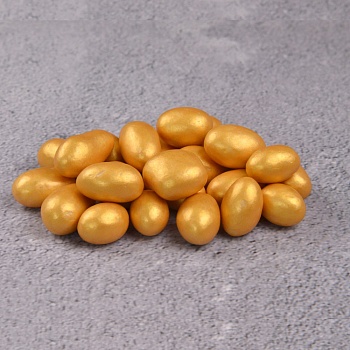 Драже праздничное Арахис Золото в темном шоколаде