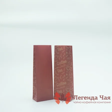 Пакет 100 гр. 2-х слойн. Кофе и Чай (Бордовый)