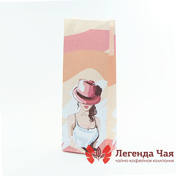 Пакет 250 гр. Дама Розовый с рисунком В260*Ш100*Г60 