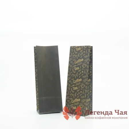 Пакет 250 гр. 2-х слойн. Кофе и Чай (Черный) 80.50.225 мм