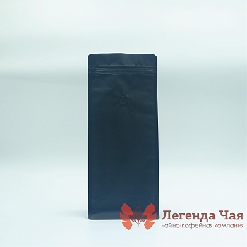 Пакет квадропак 1000 гр. Классика Черный Б/О С клапаном В-*Ш-*Г-