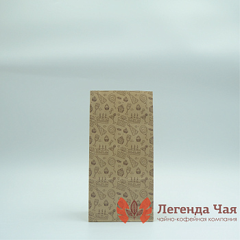 Пакет крафт 400 гр. Праздничный 00014967 Крафт с рисунком Без окна