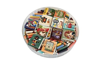 Шоколад в плитке Молочный шоколад Кофе стори Серебро 5 гр. 100 шт./уп. РСШ