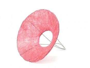 Каркас для букета 25 см., конус, сизаль (гладкий), розовый РЧК