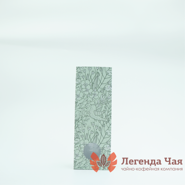 Пакет 200 гр. Крафт с окном орнамент с птицей 80.50.225 мм