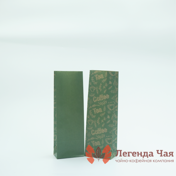 Пакет 100 гр. 2-х слойн. Кофе и Чай (Зеленый) 70.40.205 мм