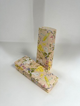 Пакет 2-х слойный 250 гр. Флора Бежевый с рисунком Без окна