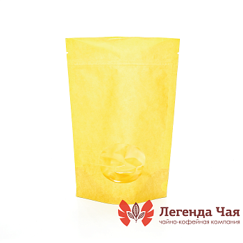 Пакет дой-пак 250 гр. Овал Коричневый С окном Б/К В210*Ш140*Г60