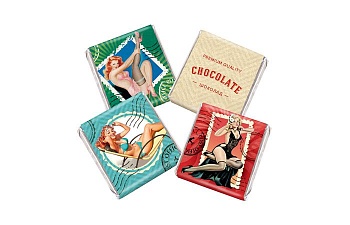 Шоколад в плитке Молочный шоколад Девушки ретро Серебро 5 гр. 250 шт./уп. РСШ